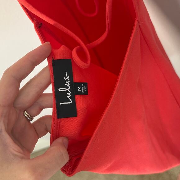 Lulus Red Strappy Bodycon Mini Dress Medium NWT - Picture 5 of 6